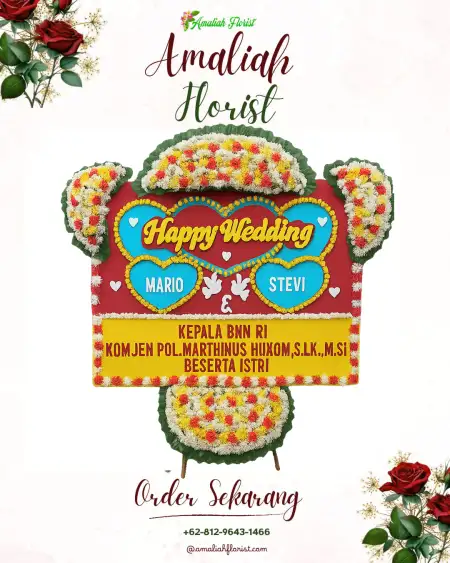 Papan Bunga Pernikahan Biatan